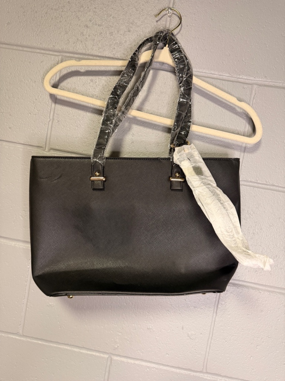 NWT Joseko Structured Black Tote Bag with Wrislet